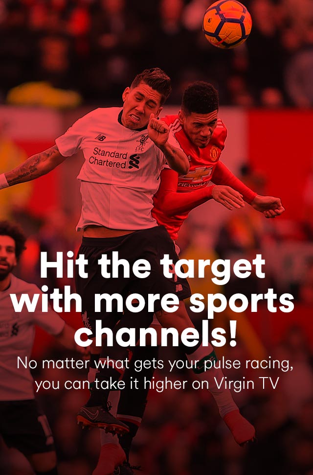 Hit the target with more sports channels! Virgin Media